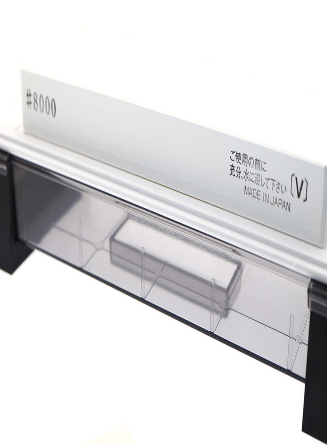 Suehiro Sharpening Stone Japanese Finish for New Cerax CR-8003-W Extra Fine Grit 8000, Stone Attached to a White Non-Slip Base, Built-in Nagura Stone - Image 5